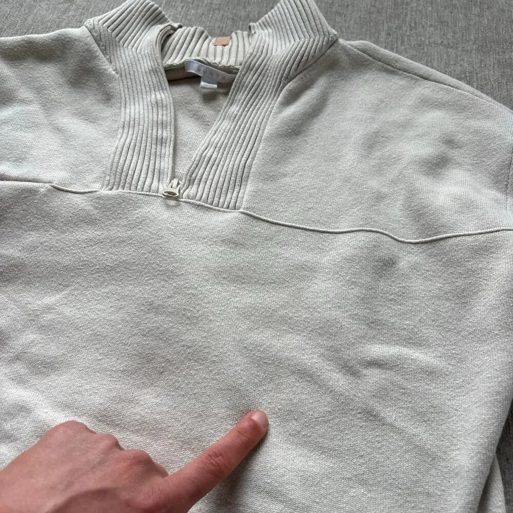 Lunya Beige Quarter Zip Sweater - Picture 6 of 6